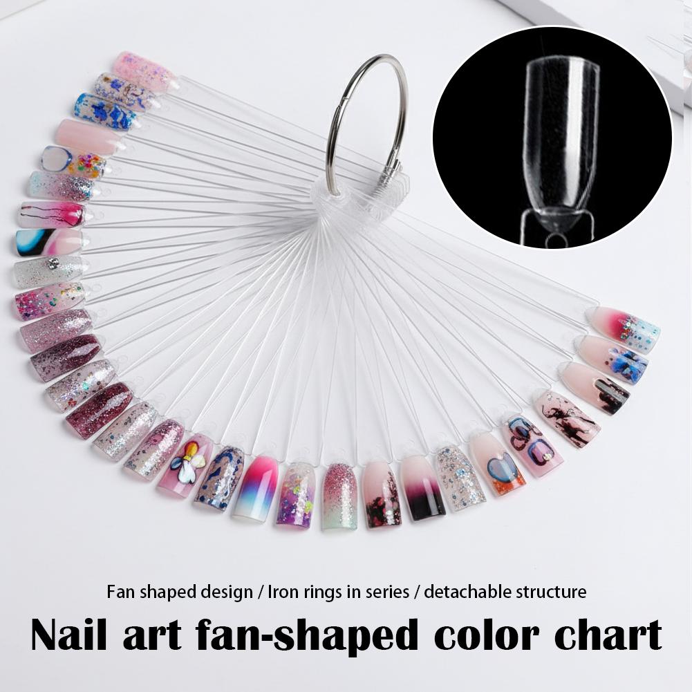 Nail Art Navy - 50種類のクリアネイルスウォッチカラーカードディスプレイチャートジェルポリッシュテンプレートネイルアートサンプルスタンドアクリルパレット（ネイルサロン用）