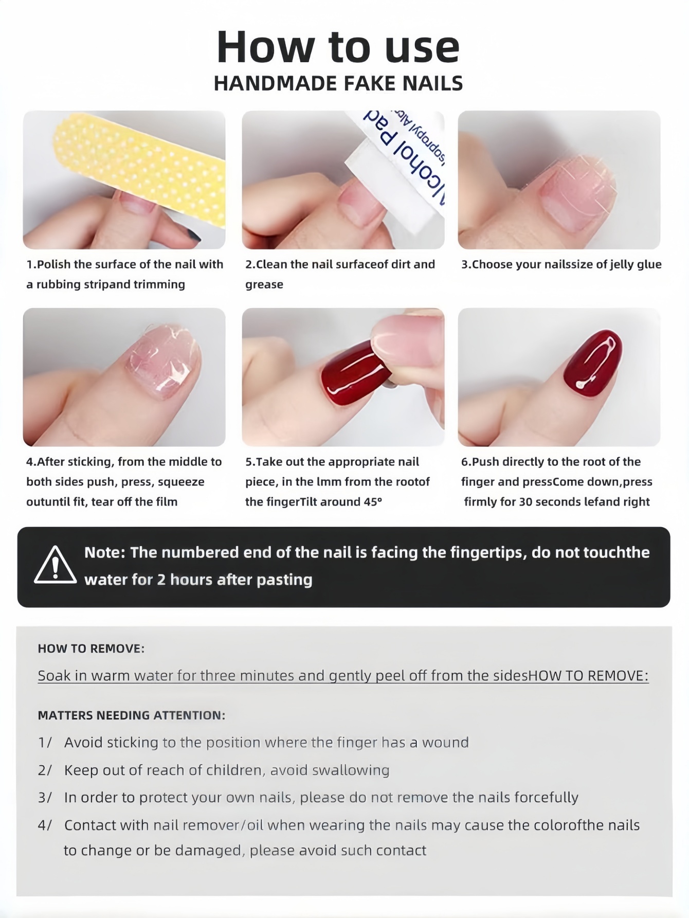 10個入りショートスクエアラウンドプレスオンネイル、カラフル - Nail Art Flower のレビューと価格