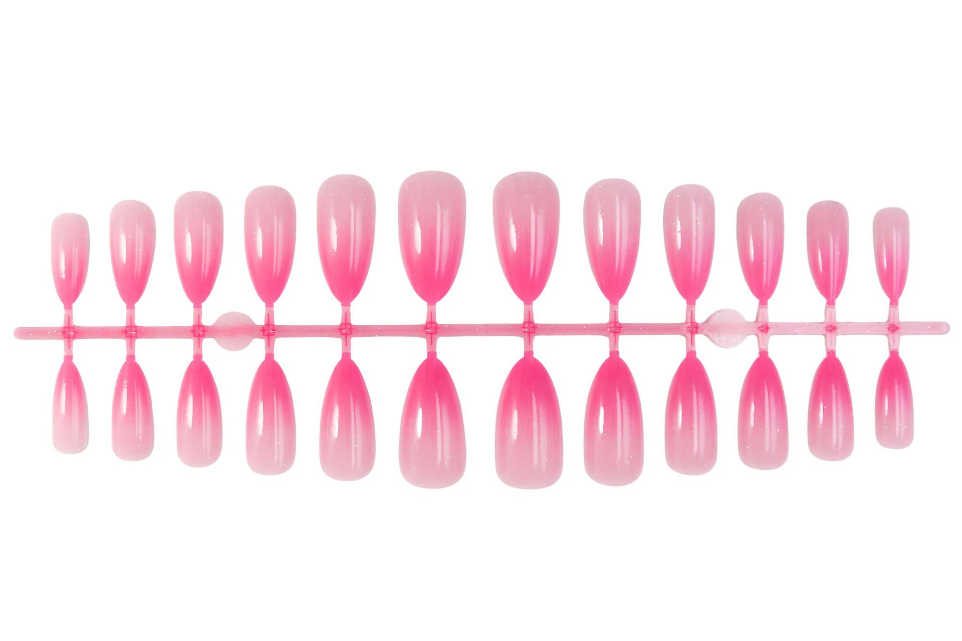 24個入りアーモンド型テクスチャネイルアートパーツ、温かみの - Nail Art Pink のレビューと価格