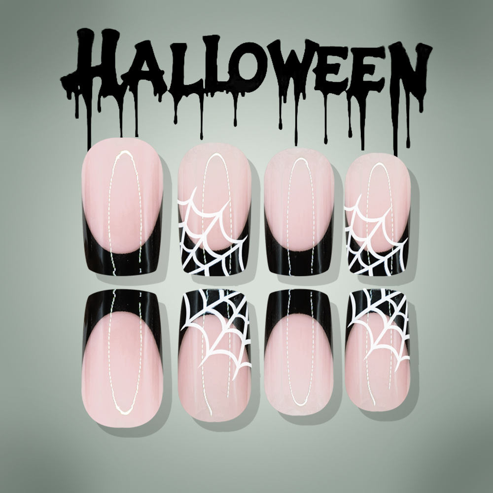 24枚入り ハロウィンつけ爪 ピンク 可愛いゴースト スパイ - Nail Art Pink のレビューと価格