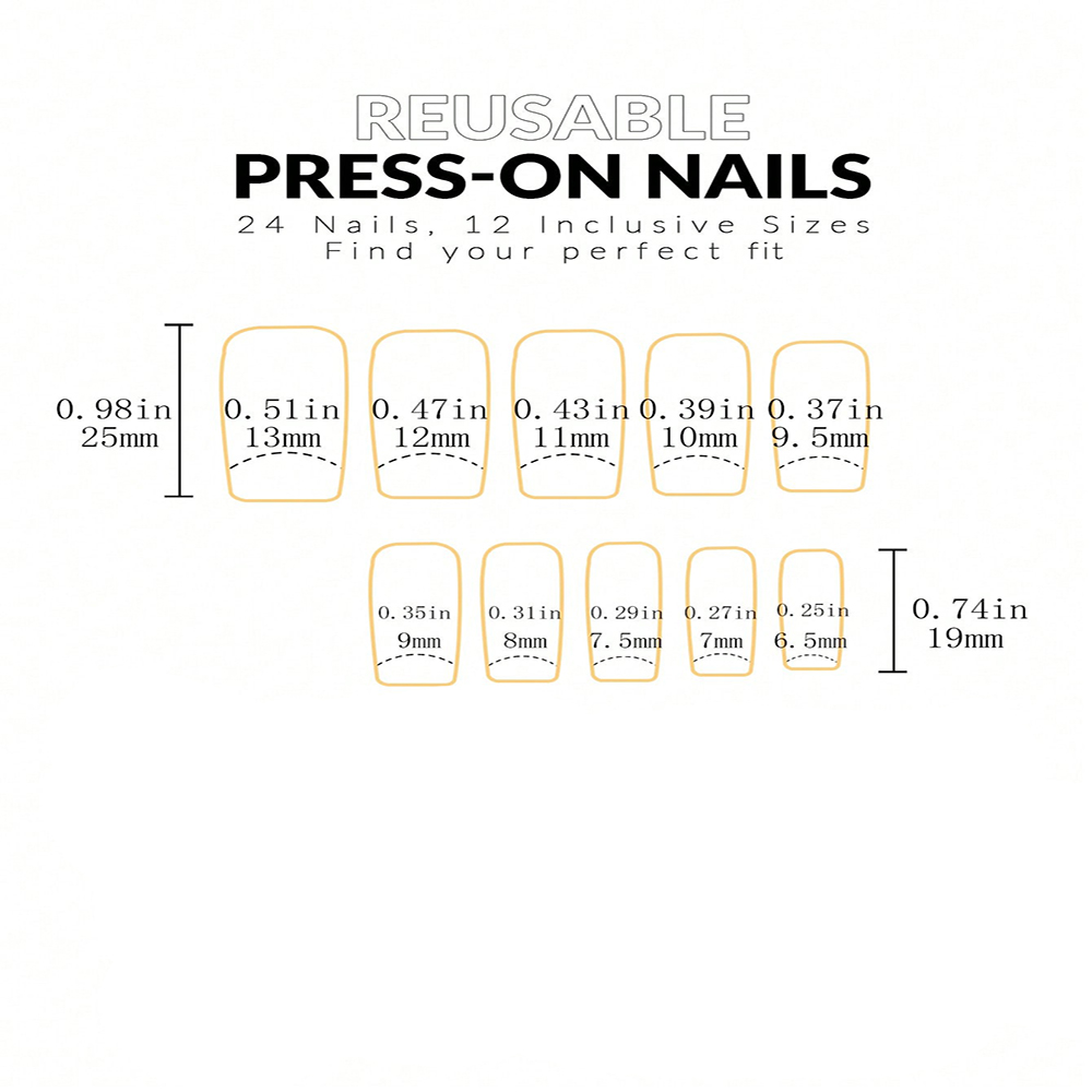Artaug-棺の形をした偽の爪のセット,24個,フルカバー - Nail Art Pink のレビューと価格