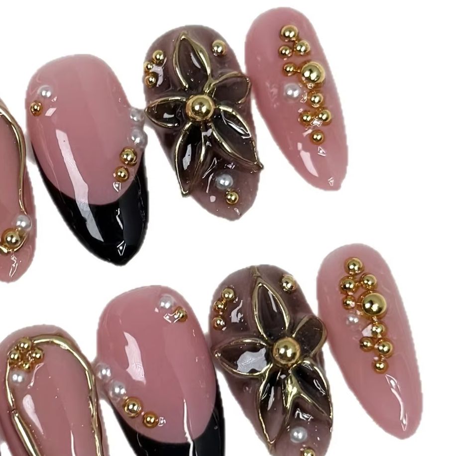 10個入り ミディアムアーモンド型つけ爪 ヌードピンクグラデ - Nail Art Pink のレビューと価格