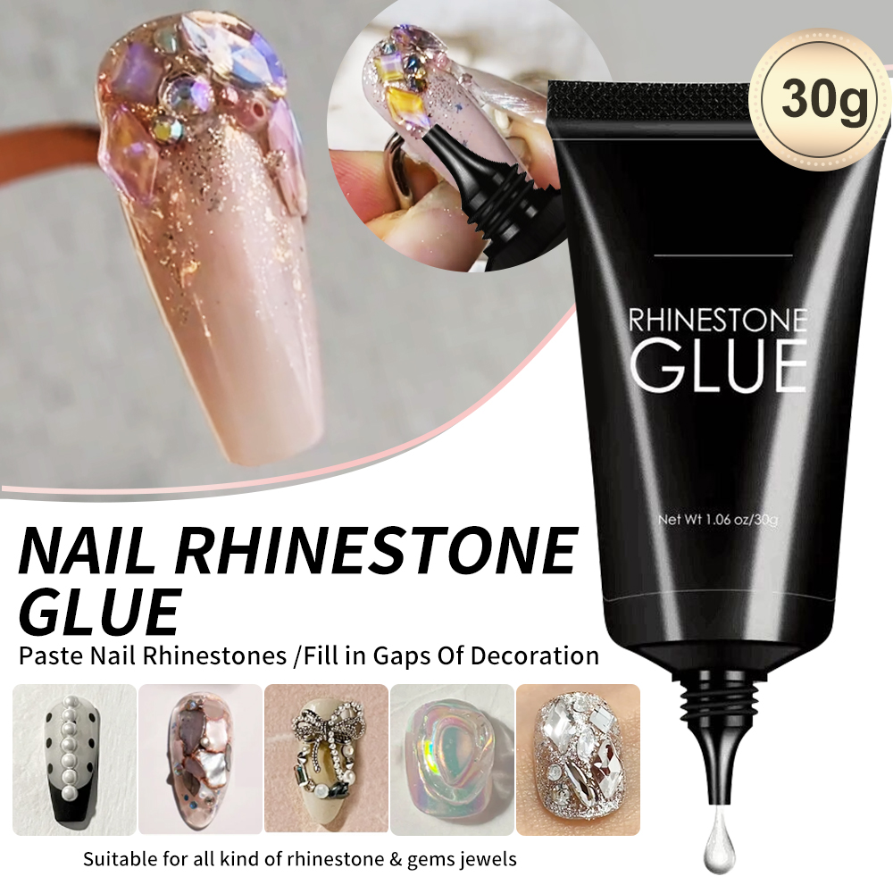 超強力ネイルジェルラインストーン,宝石用接着剤,光沢,クリス - Rhinestone Nail Gem のレビューと価格
