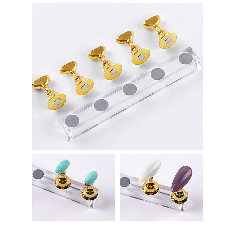 5/30 ピース/セット磁気ネイルホルダー偽ネイルチップ練習 - Nail Art Navy のレビューと価格