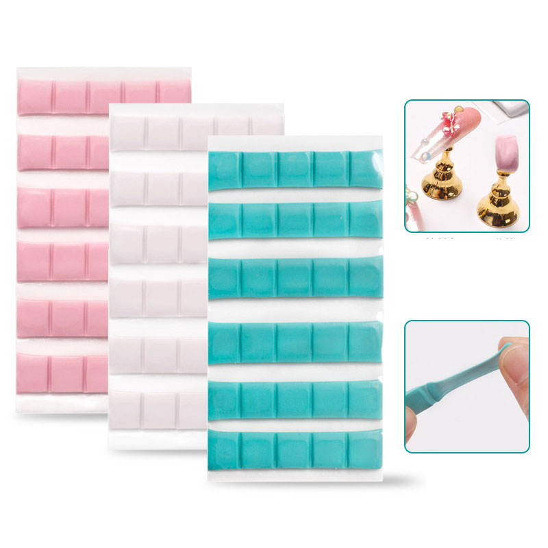 1 パックネイル接着剤粘土スティック爪のヒントホルダースタン - Nail Art Navy のレビューと価格