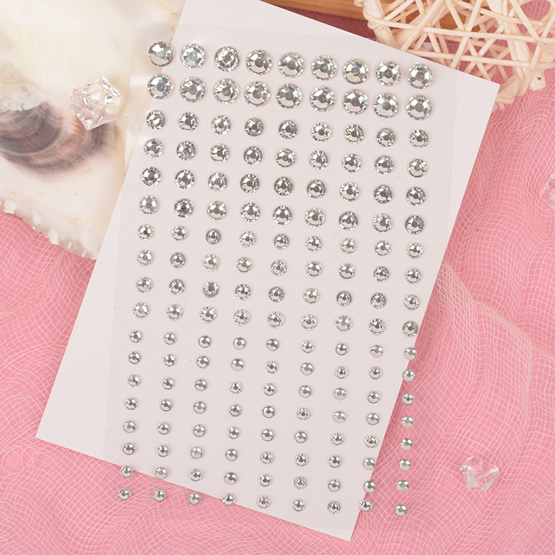 ホワイトラインストーン 2mm 3mm 4mm アクリルダイ - Rhinestone Nail Gem のレビューと価格