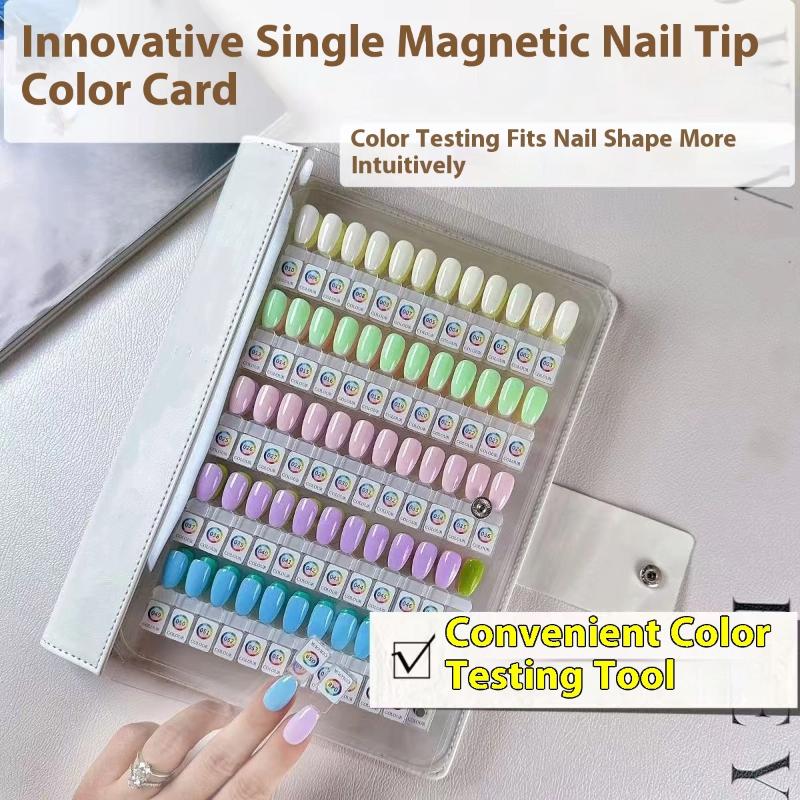 48/96/144/192色 マグネット式ネイルチップ見本帳 - Nail Art Navy のレビューと価格