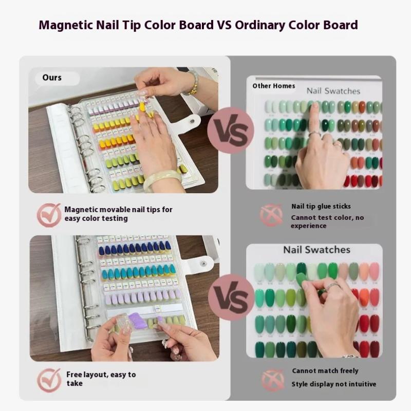 48/96/144/192色 マグネット式ネイルチップ見本帳 - Nail Art Navy のレビューと価格