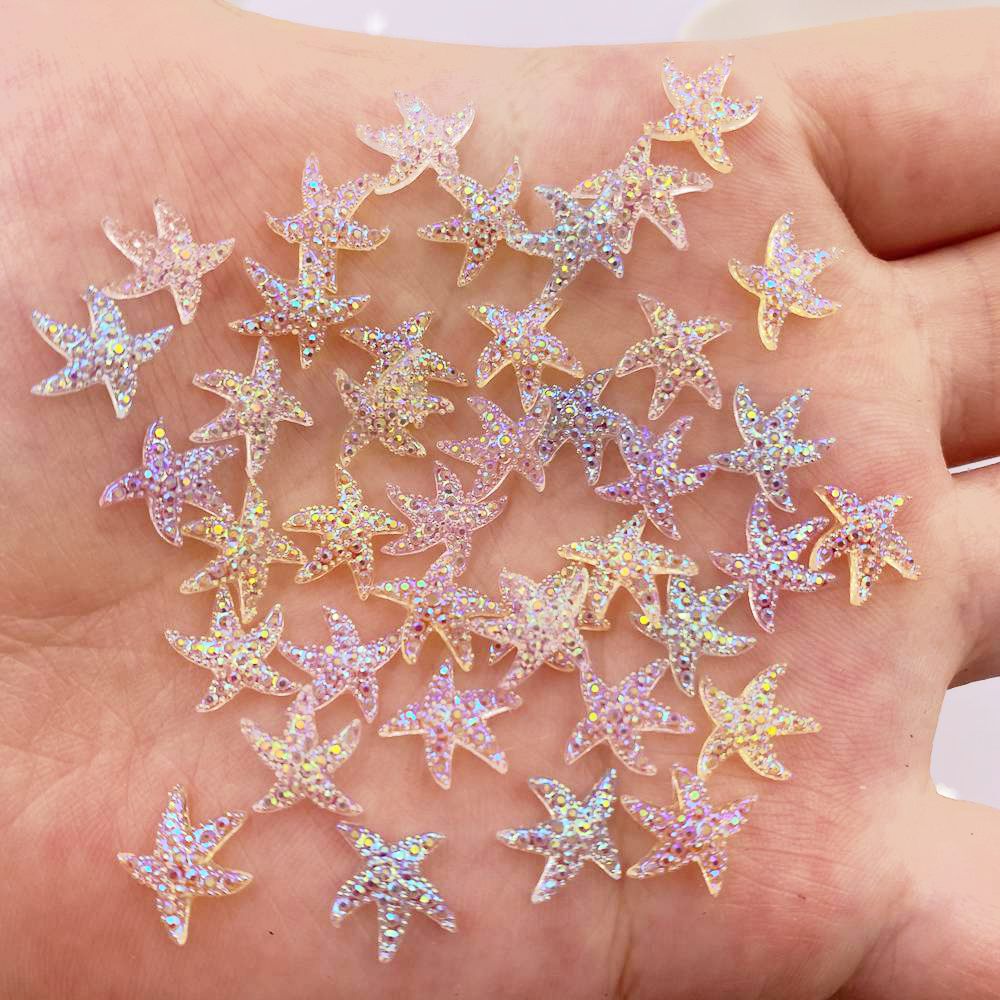 10ミリメートルミニ光沢のあるスターネイルアート100個ヒト - Rhinestone Nail Gem のレビューと価格
