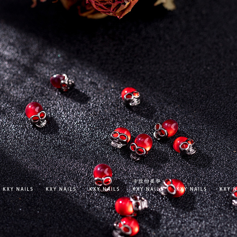 3Dスカルチャーム,高級合金アクセサリー,ネイルアート,装飾 - Nail Art Lotso のレビューと価格