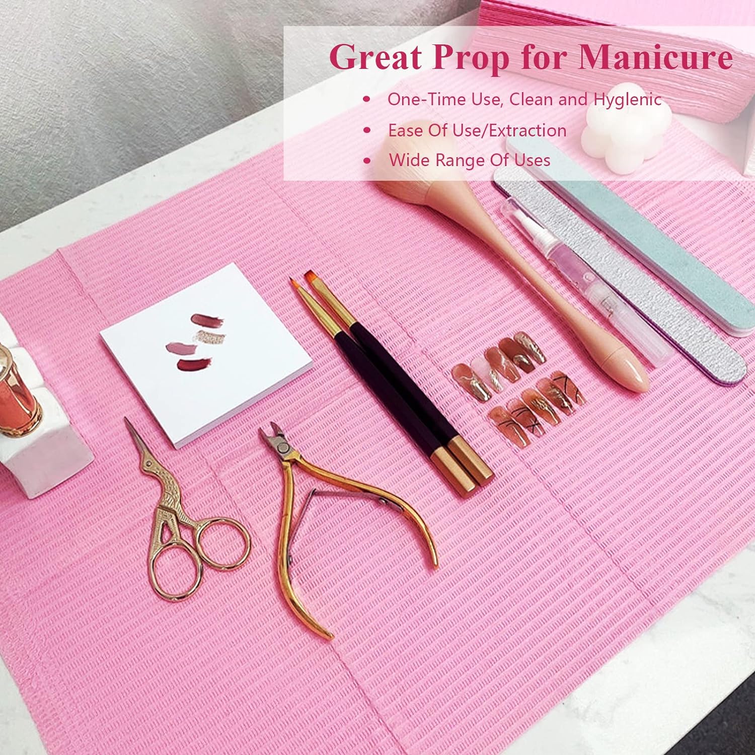 20 ピース/ロット使い捨て防水テーブルクロスネイルアートテ - Nail Art Lotso のレビューと価格