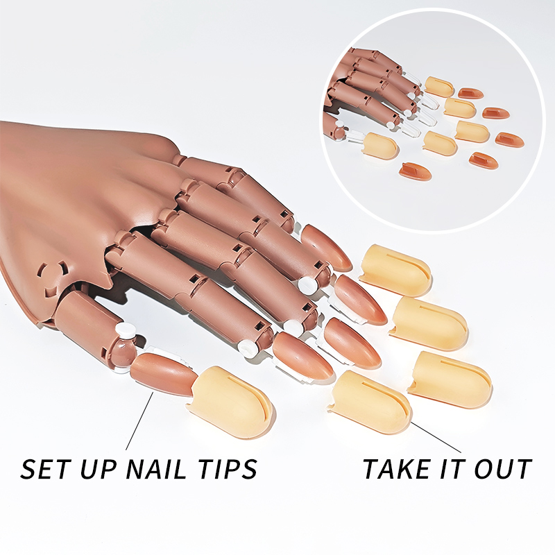 ネイル練習用ハンド 可動パーツ チップ アート用品 ツール  - Nail Art Navy のレビューと価格