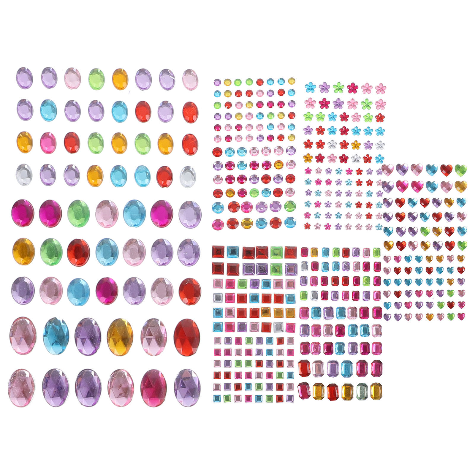 12枚入りアクリル製粘着ラインストーン、顔やネイル、クラフト - Rhinestone Nail Gem のレビューと価格