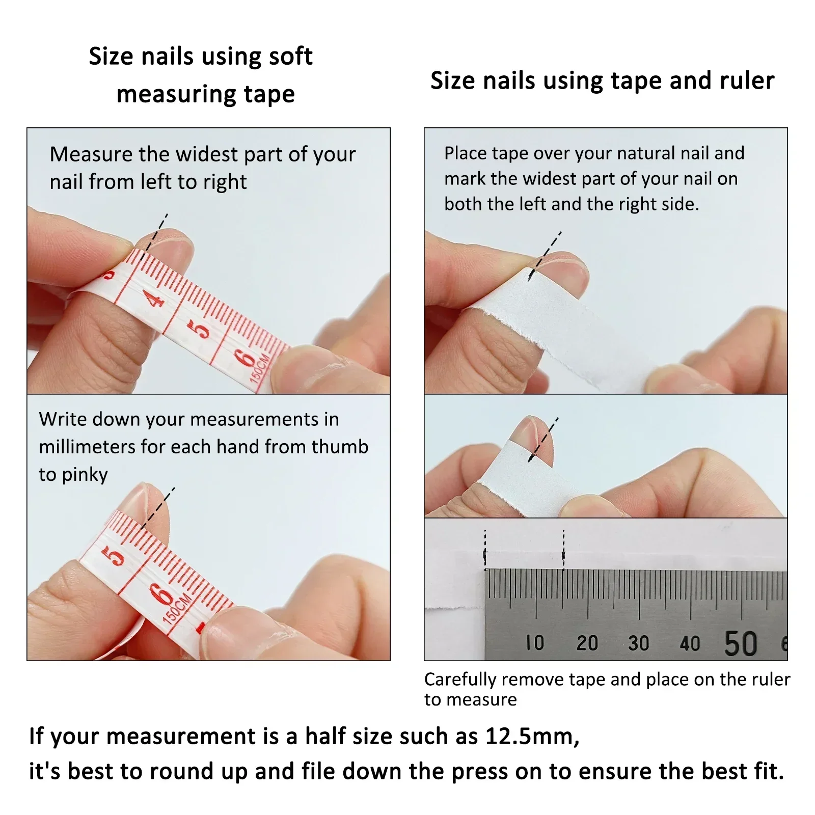 白いエッジの付いたフランスの偽のネイル,取り外し可能,フルカ - Nail Art Pink のレビューと価格