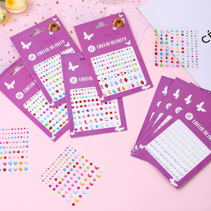 ホットセール中！フェイスジェムステッカー、粘着式防水ティアド - Rhinestone Nail Gem のレビューと価格