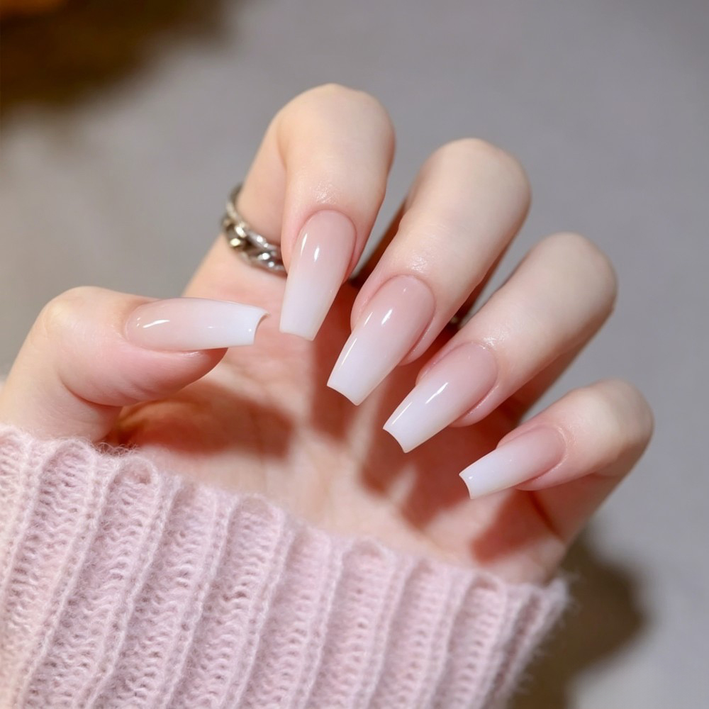 24枚入り/箱 ロングコフィン型つけ爪 ローズ柄 グルー付き - Nail Art Pink のレビューと価格