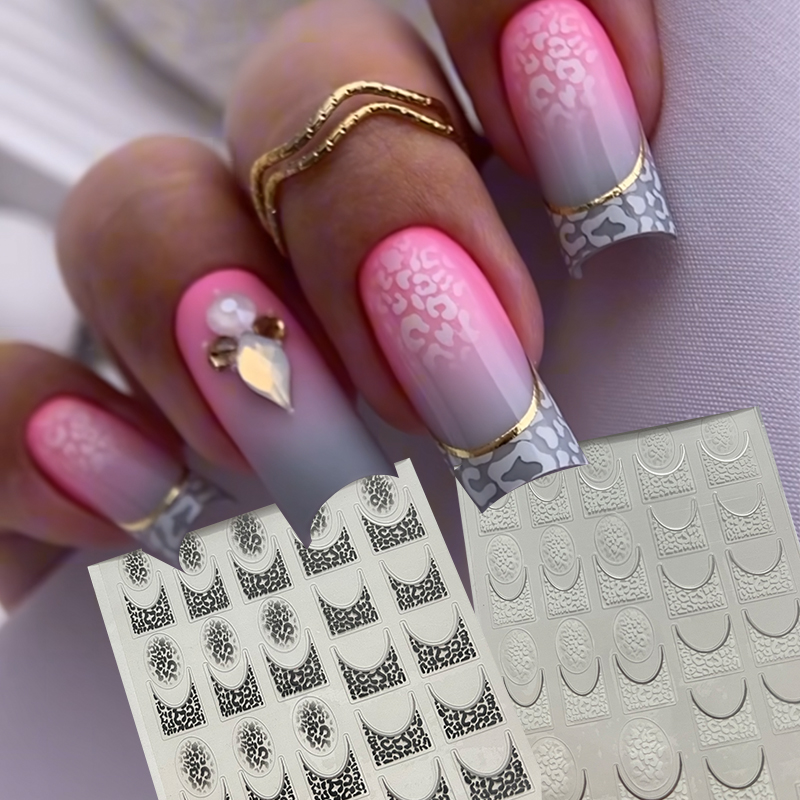 タイガーゼブラとヒョウ柄のネイルステッカー,偽のネイル,デザ - Nail Art Zebra Design のレビューと価格