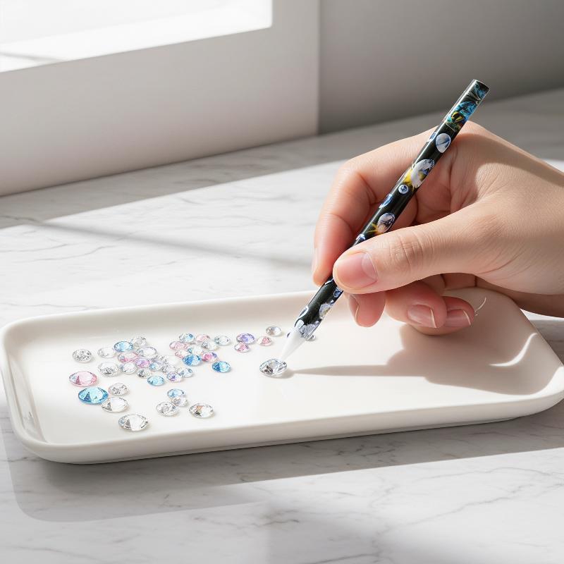 ネイルアートドットペンシル 1個入り ワックスラインストーン - Rhinestone Nail Gem のレビューと価格
